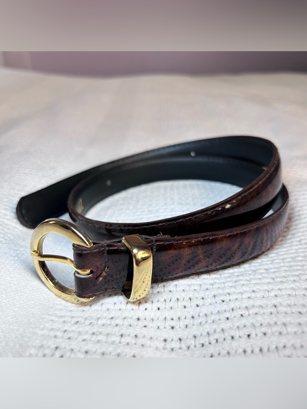 Vintage Donna Katz Tortoise Shell and Gold Women’s Belt M